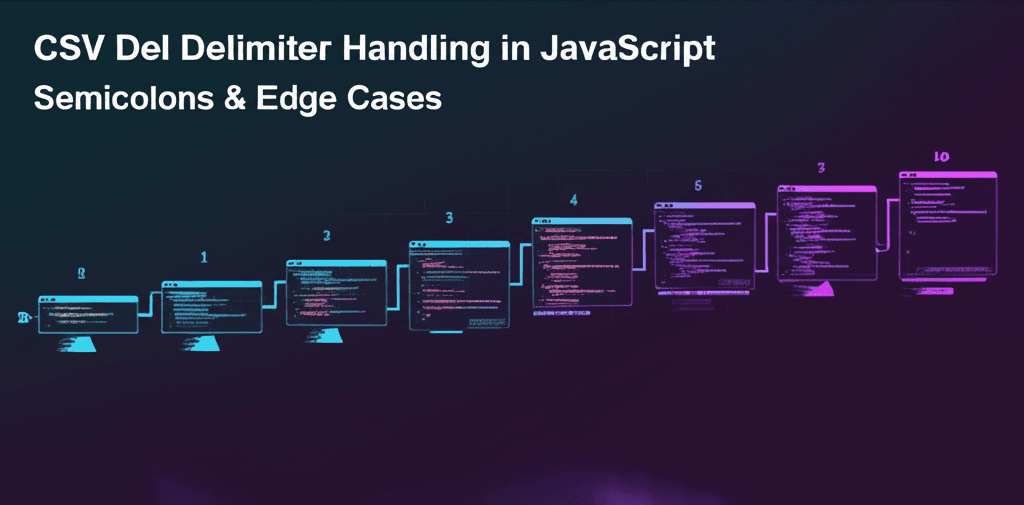CSV delimiter handling in JavaScript: tabs, semicolons & edge cases