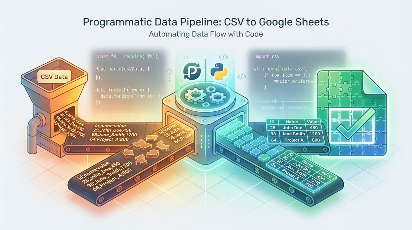 Import CSV to Google Sheets programmatically