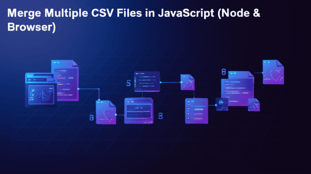 Merge multiple CSV files in JavaScript (Node.js and browser)